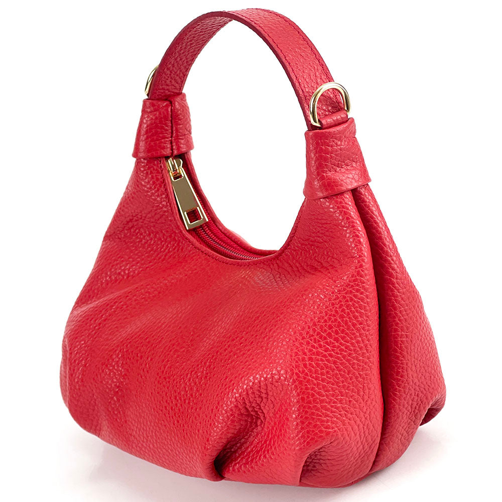 Noemi Compact Italian Leather Hobo Bag - Made In Italy