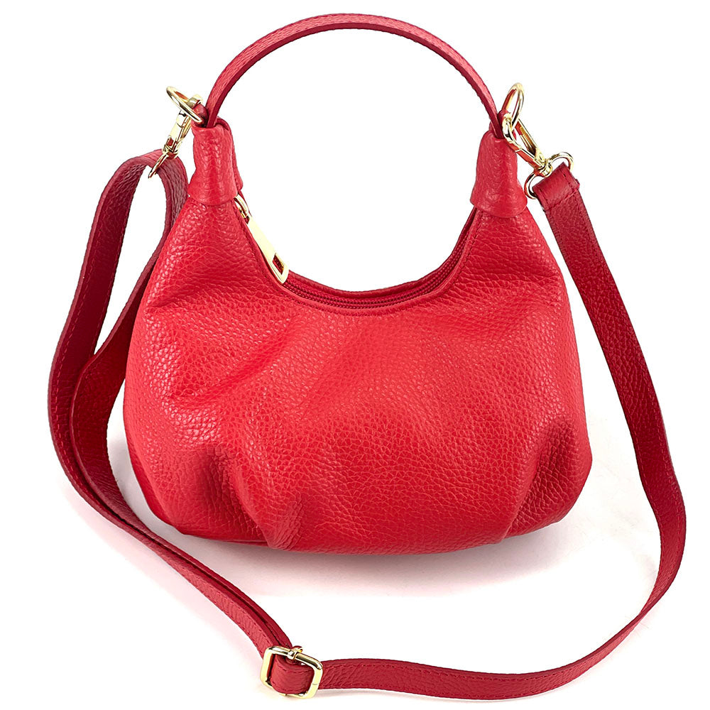 Noemi Compact Italian Leather Hobo Bag - Made In Italy