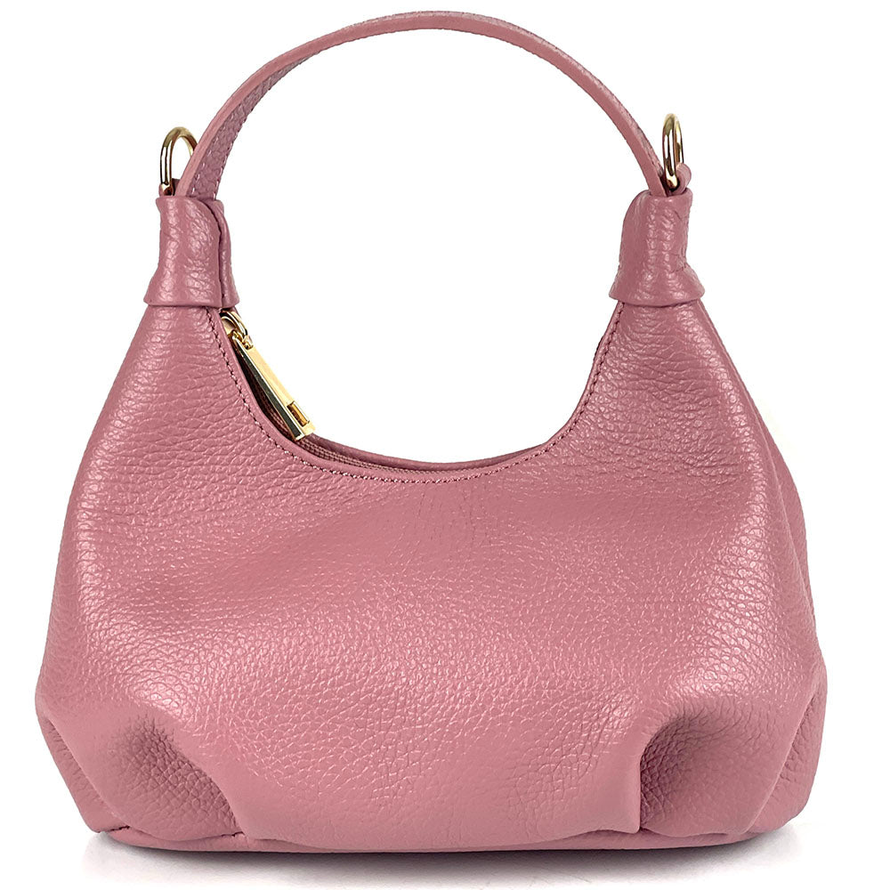 Noemi Compact Italian Leather Hobo Bag - Made In Italy