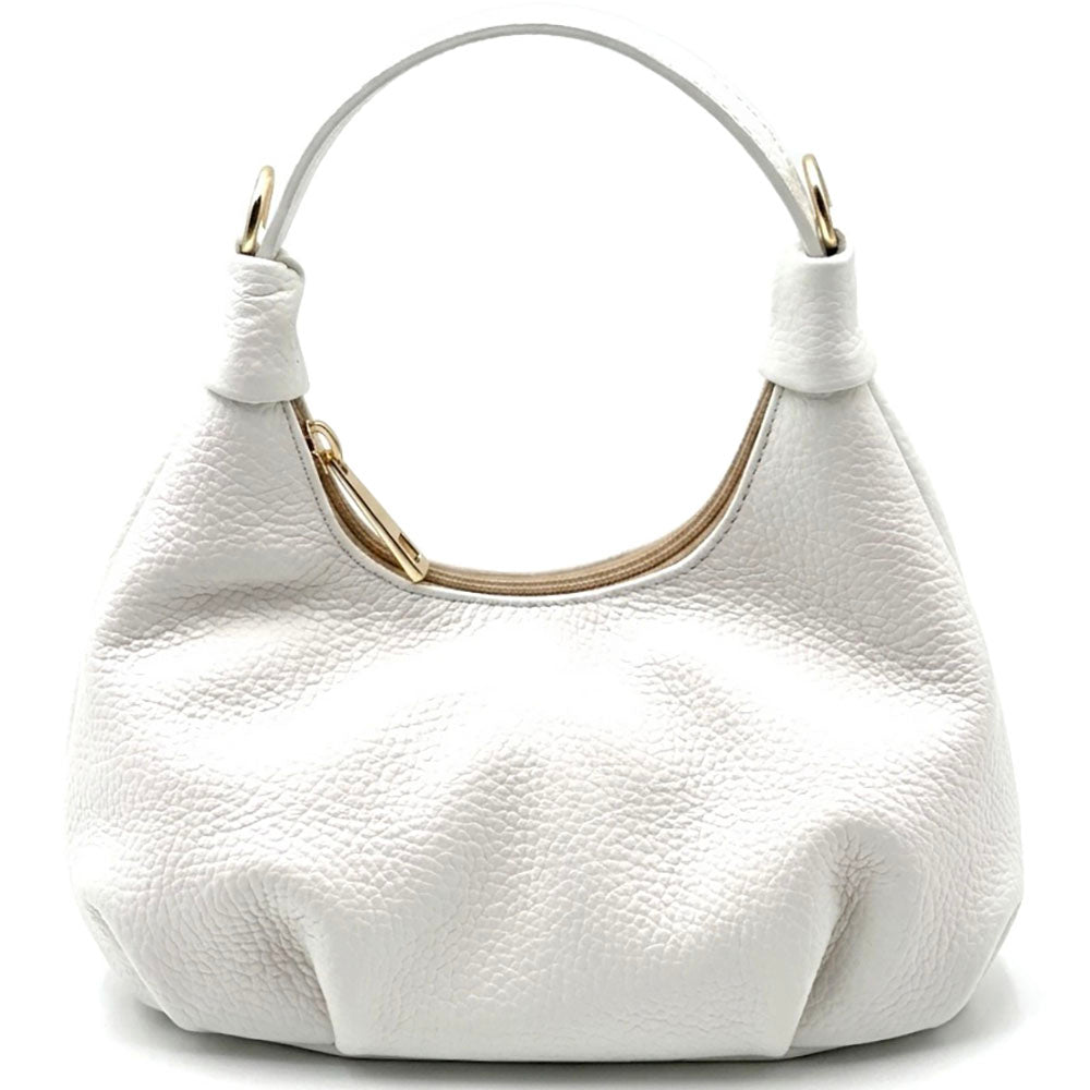 Noemi Compact Italian Leather Hobo Bag - Made In Italy