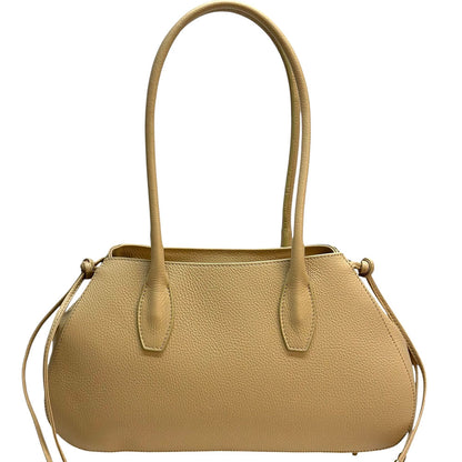 Heather Italian Cow Leather Shoulder Bag - Made In Italy