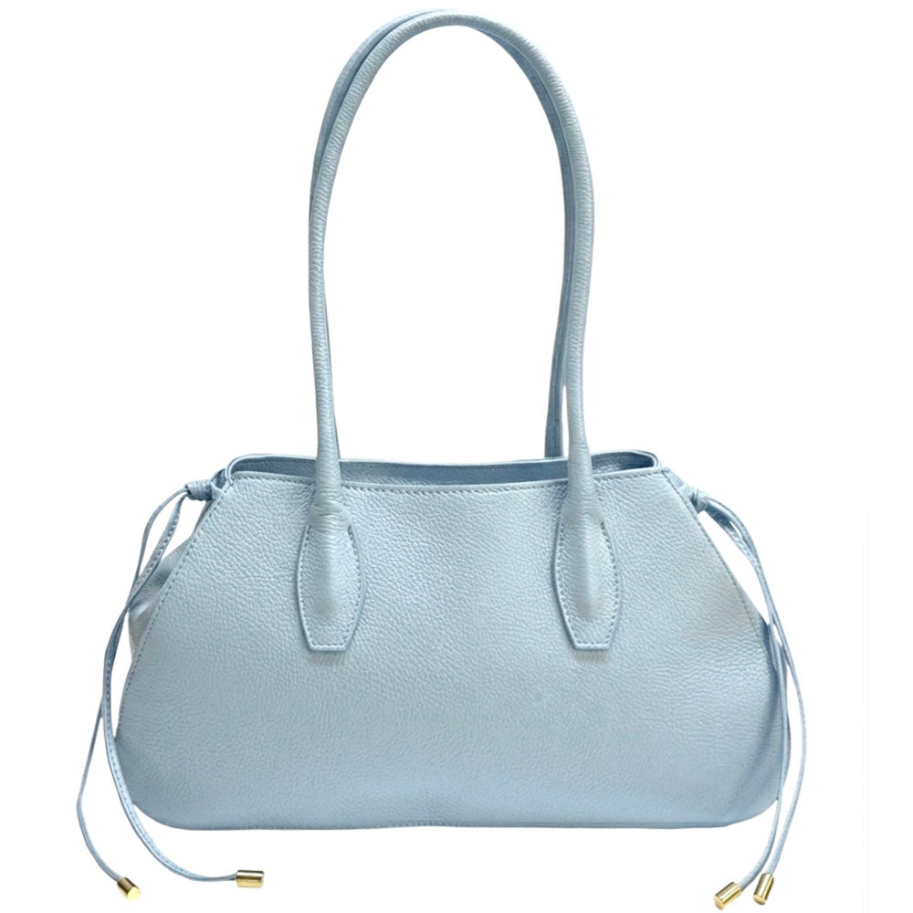 Heather Italian Cow Leather Shoulder Bag - Made In Italy