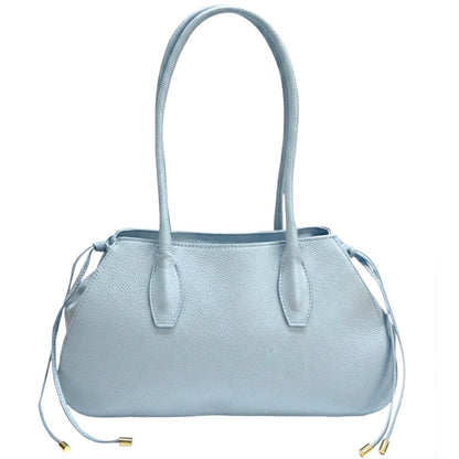 Heather Italian Cow Leather Shoulder Bag - Made In Italy