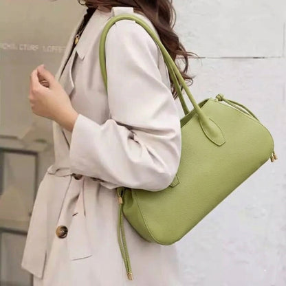 Heather Italian Cow Leather Shoulder Bag - Made In Italy