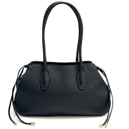 Heather Italian Cow Leather Shoulder Bag - Made In Italy