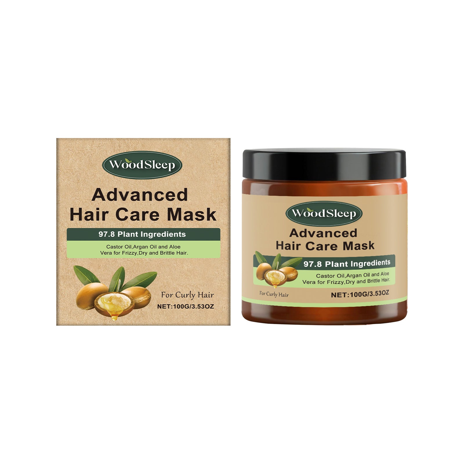 WoodSleep Moisturizing Treatment Hair Mask Nourishes And Improves Hair Frizz, Brightening Hair And Exuding Fragrance Hair Mask