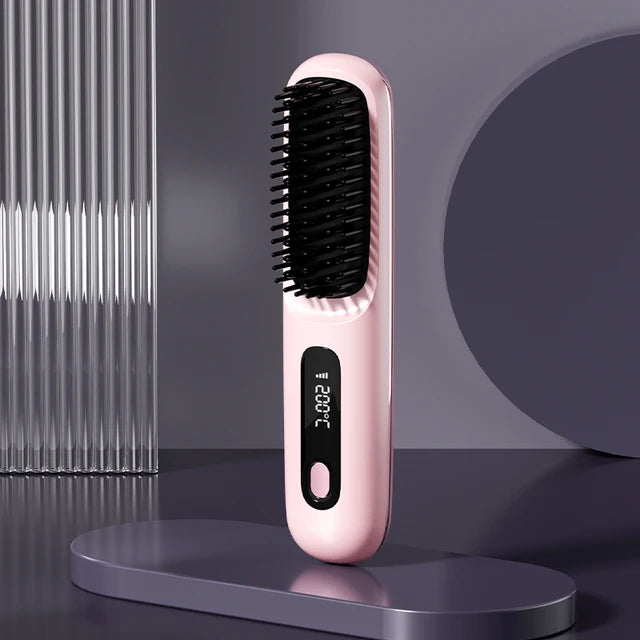 Home Travel Wireless Straightener, Digital Adjustable Styling Tool, Women&