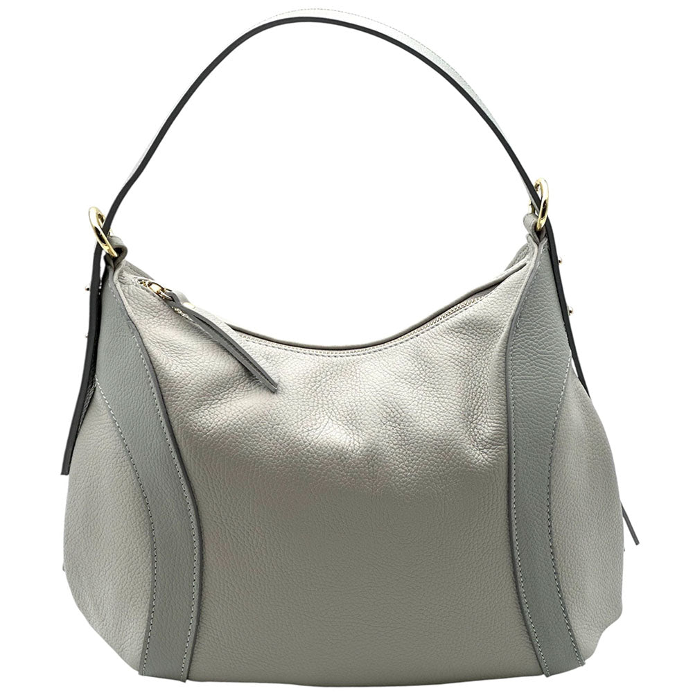Silvia Cow Leather Shoulder Bag - Made In Italy