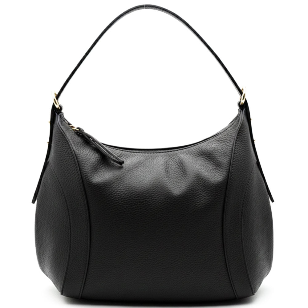 Silvia Cow Leather Shoulder Bag - Made In Italy