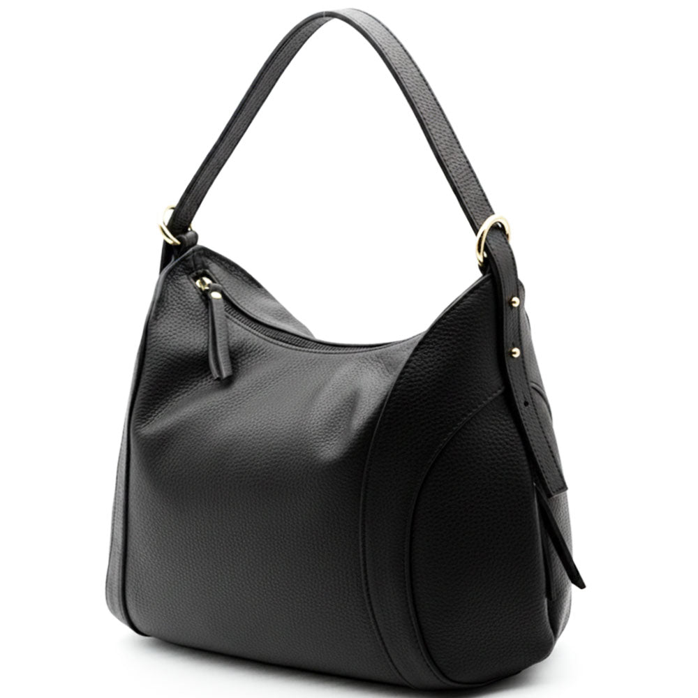 Silvia Cow Leather Shoulder Bag - Made In Italy