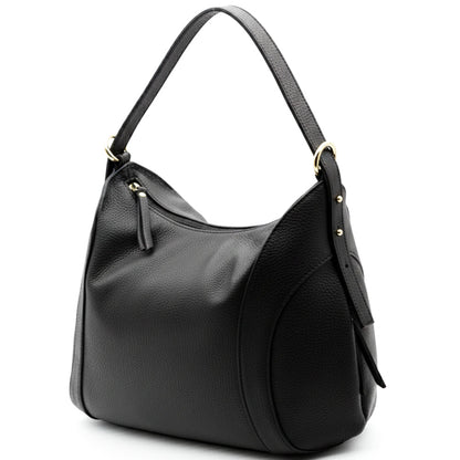 Silvia Cow Leather Shoulder Bag - Made In Italy