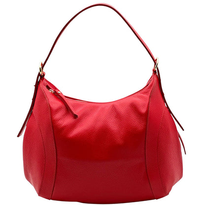 Silvia Cow Leather Shoulder Bag - Made In Italy