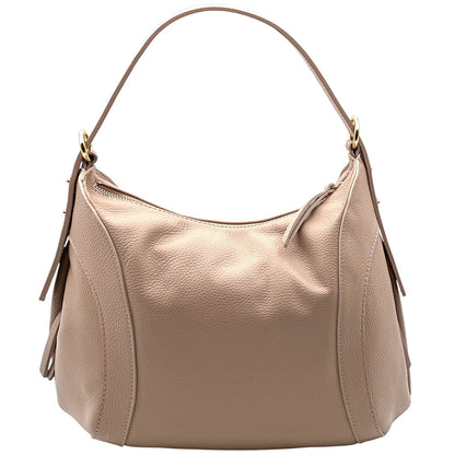 Silvia Cow Leather Shoulder Bag - Made In Italy