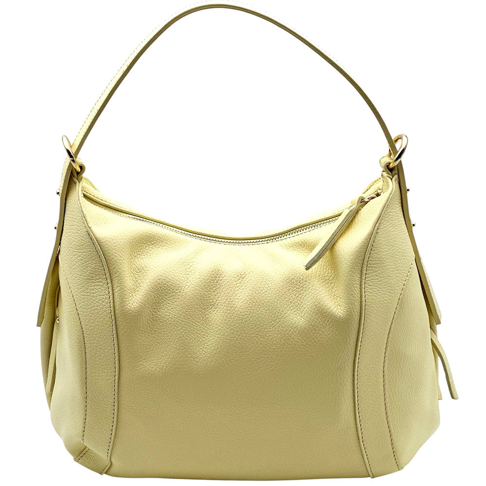 Silvia Cow Leather Shoulder Bag - Made In Italy
