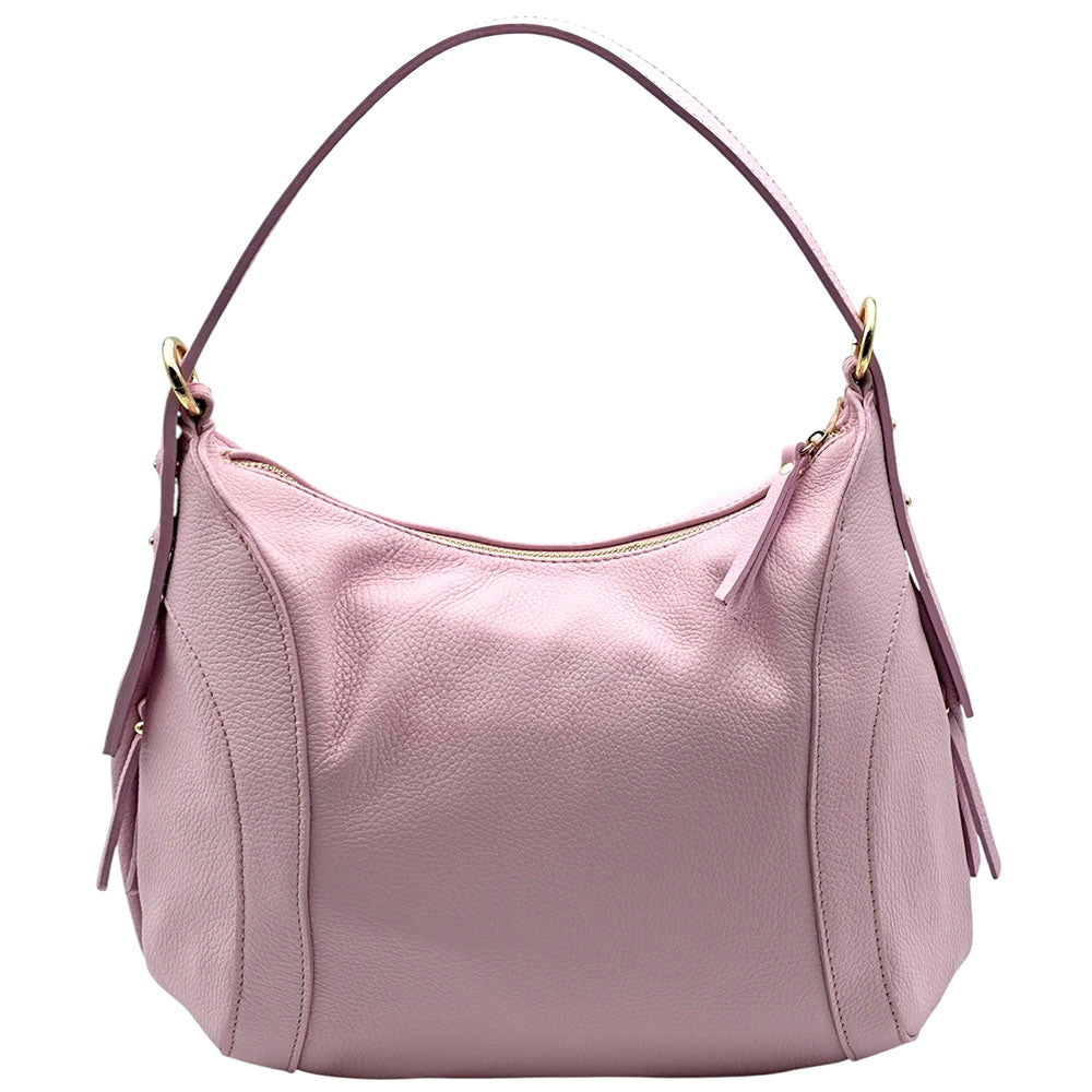 Silvia Cow Leather Shoulder Bag - Made In Italy