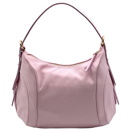 Silvia Cow Leather Shoulder Bag - Made In Italy