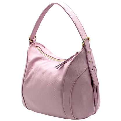 Silvia Cow Leather Shoulder Bag - Made In Italy