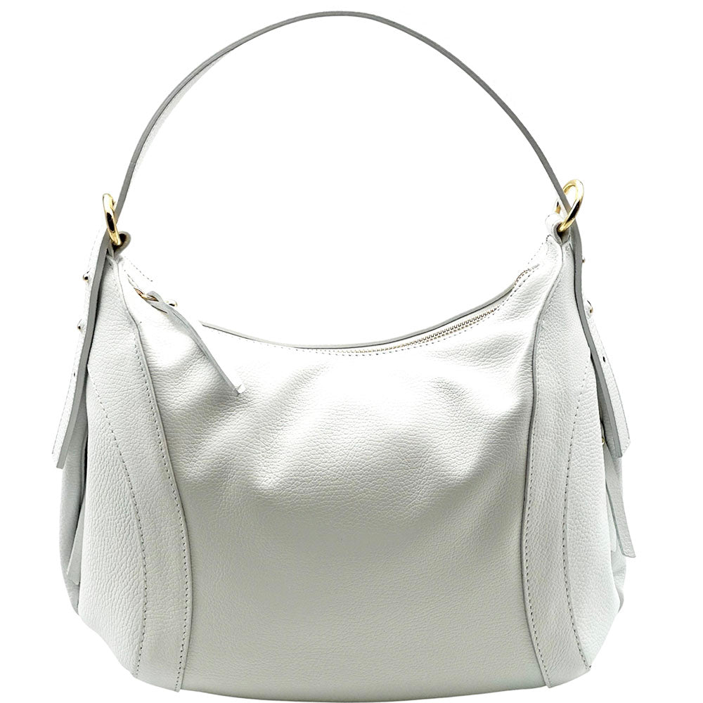 Silvia Cow Leather Shoulder Bag - Made In Italy