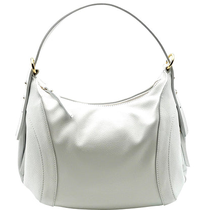 Silvia Cow Leather Shoulder Bag - Made In Italy