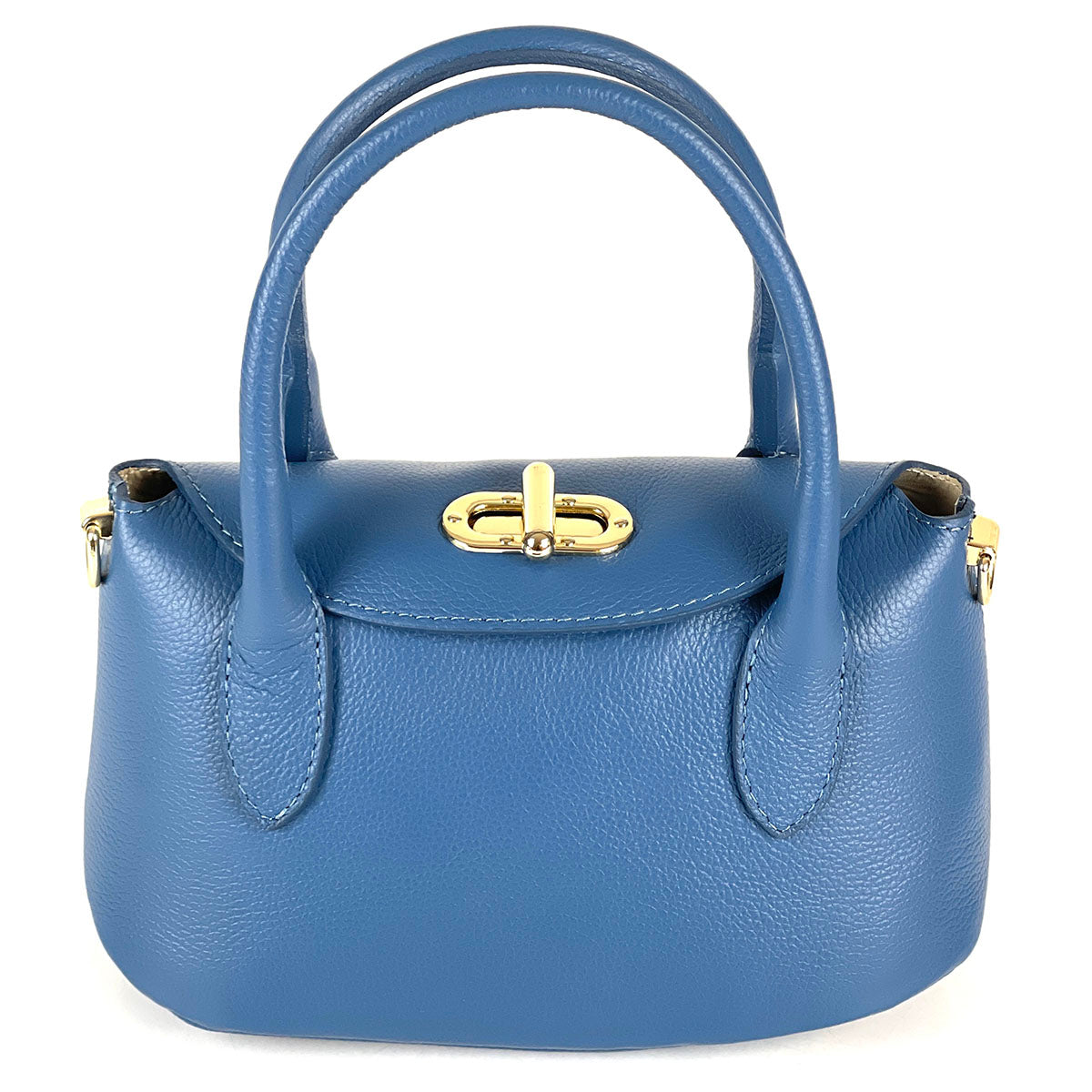 Ambra Compact Leather Top Handle Bag - Made In Italy