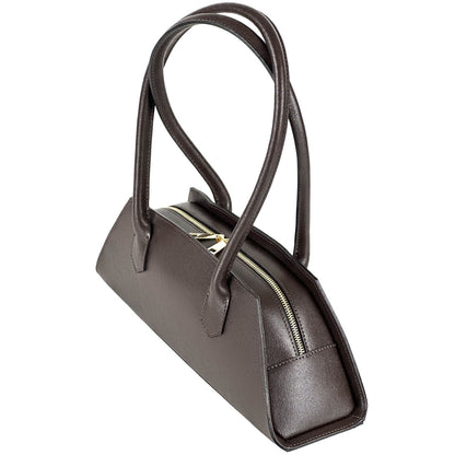Vivara Structured Horizontal Shoulder Bag - Made In Italy