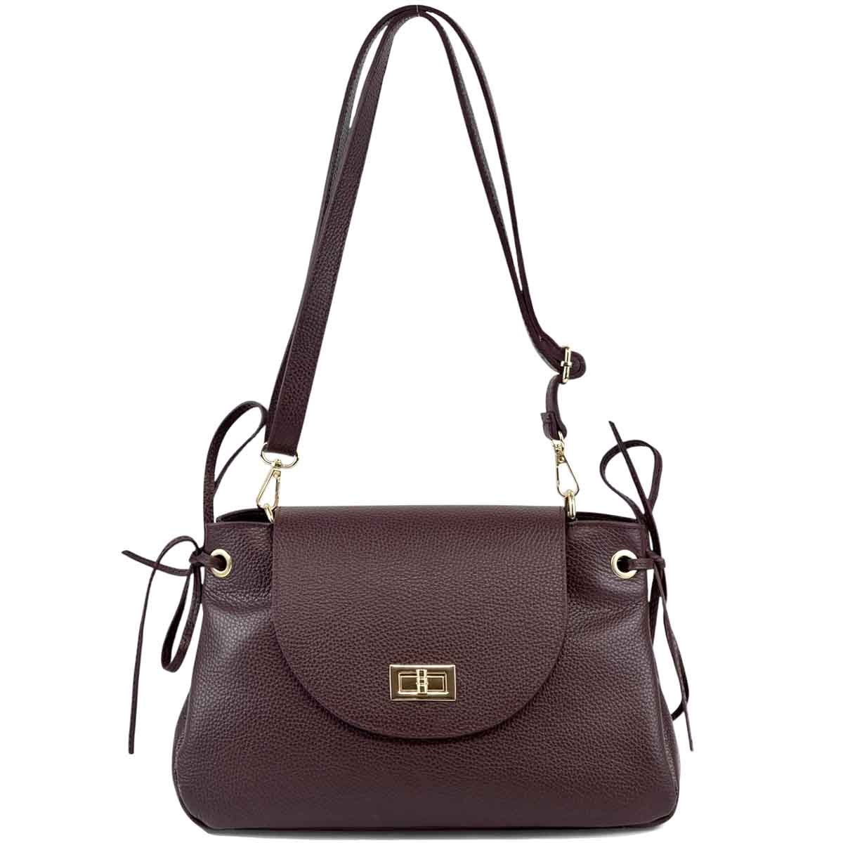 Gioia Structured Flap Shoulder Bag - Made In Italy