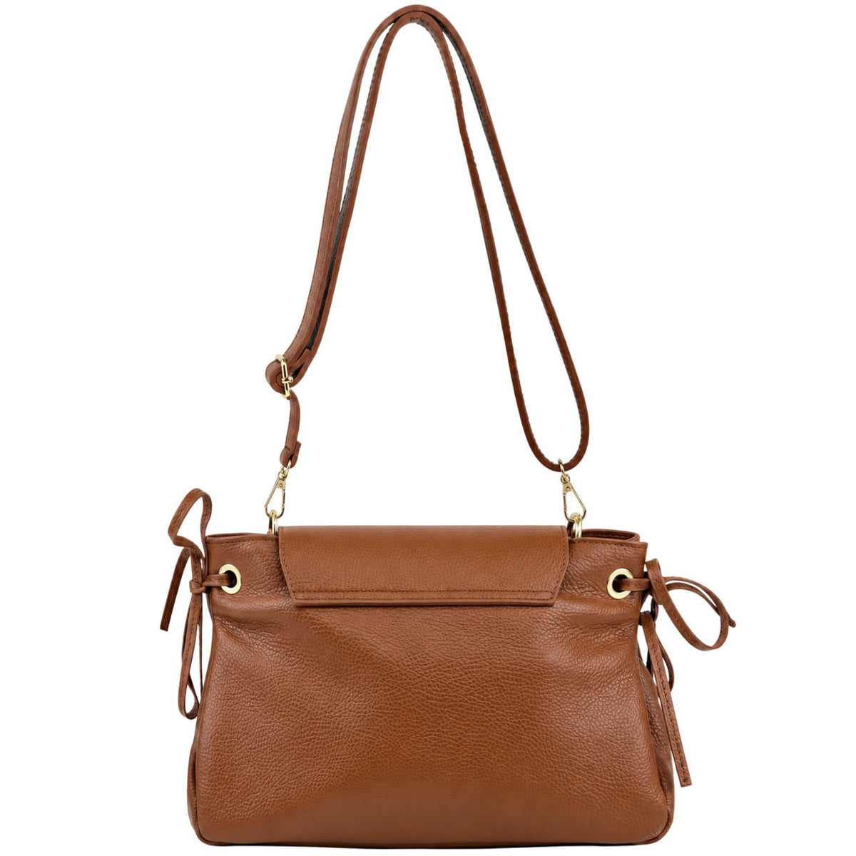 Gioia Structured Flap Shoulder Bag - Made In Italy