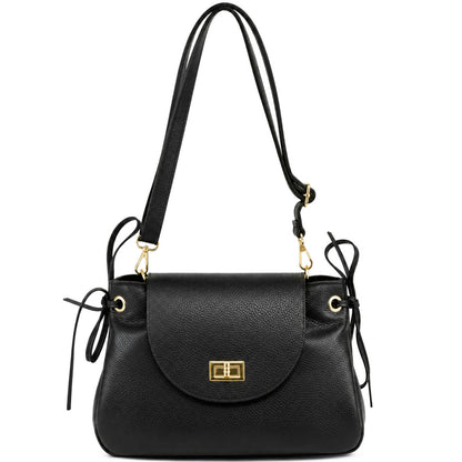 Gioia Structured Flap Shoulder Bag - Made In Italy