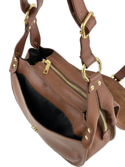 Lauren Italian Suede Saddle Shoulder Bag - Made In Italy