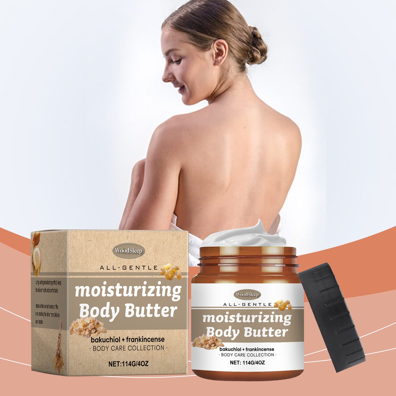 WoodSleep Frankincense Body Butter Moisturizer Moisturizes All Over The Skin With Silky, Creamy Touch
