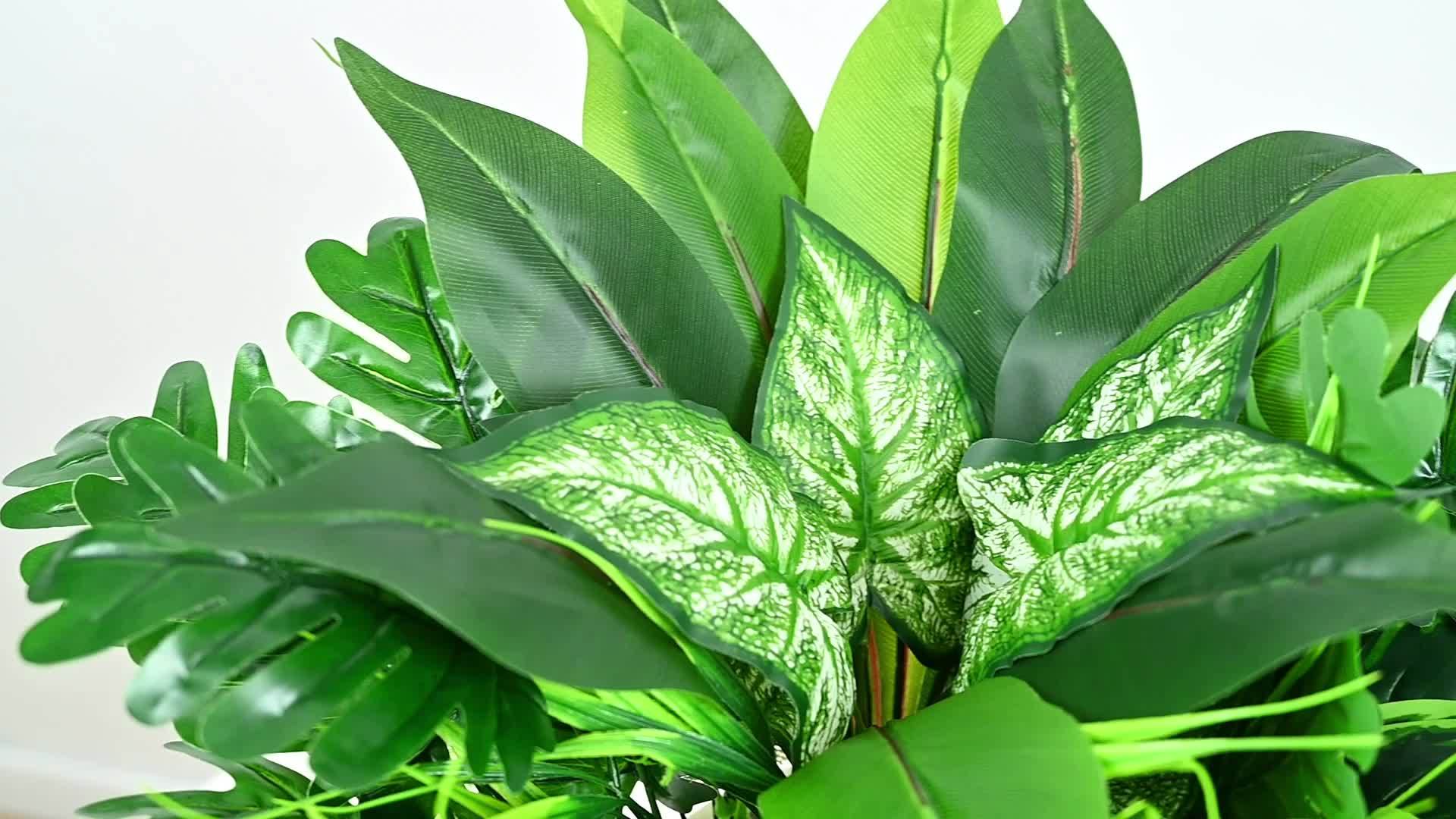 18pcs UV Protected Artificial Boxwood Fake Stems, Outdoor Faux Plastic Greenery for Indoor Outdoor