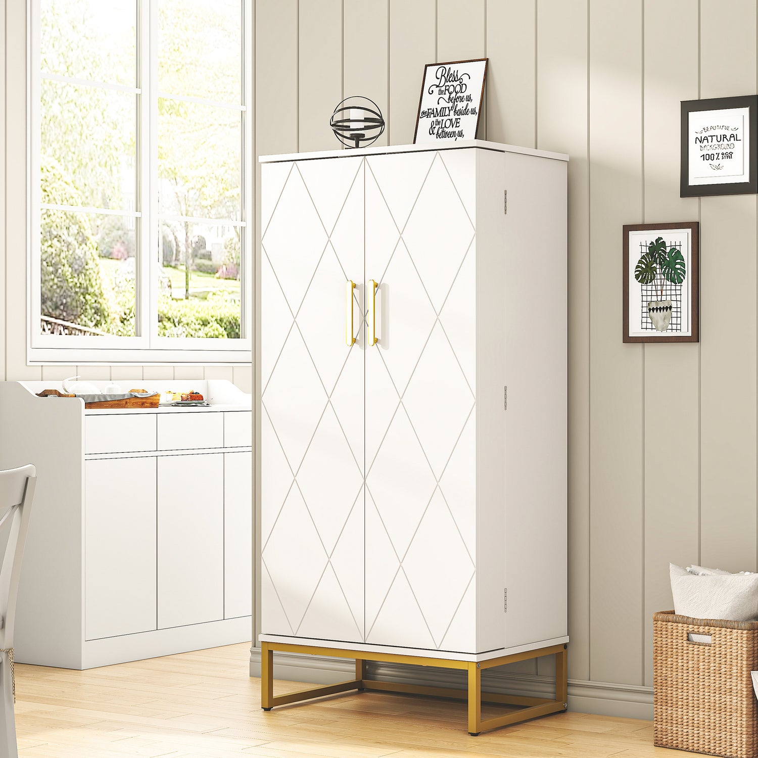 51&quot; Office Cabinet with Adjustable Shelves, Office Organization Storage Cabinet