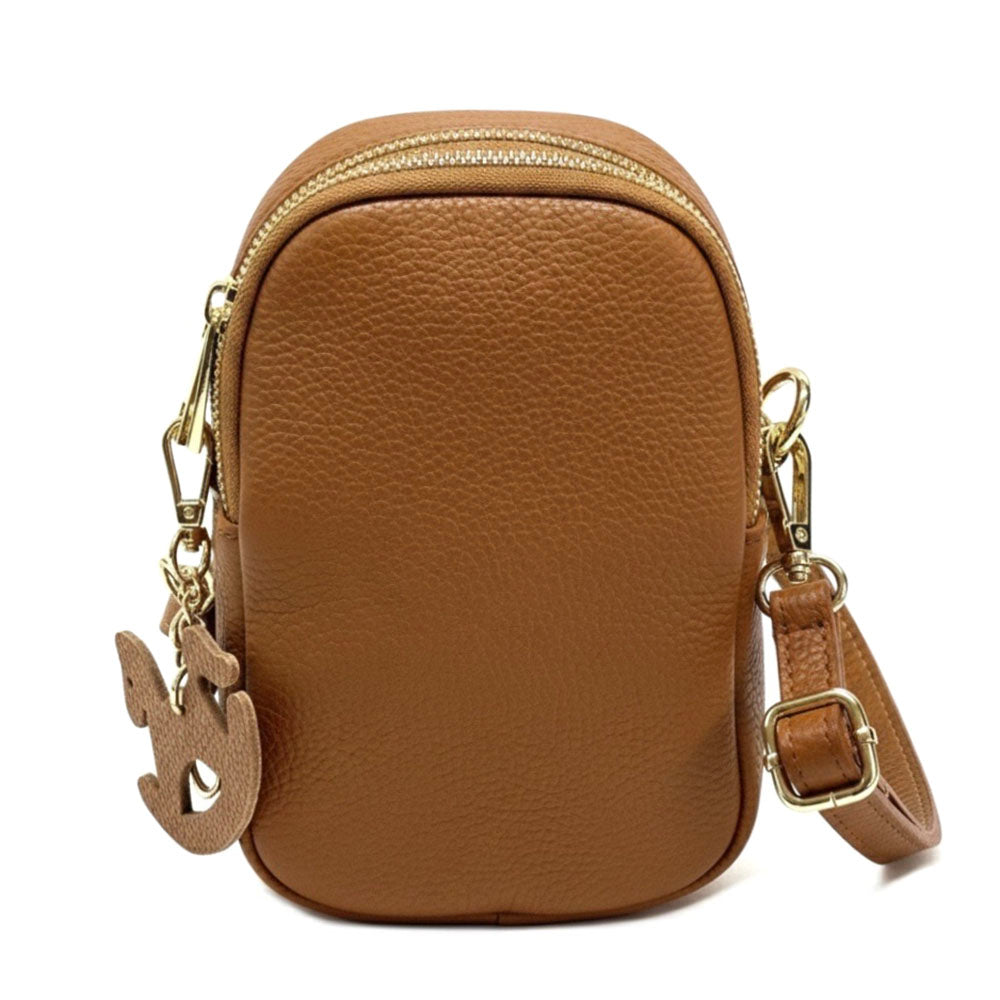 Argelia Mini Cow Leather Crossbody Bag - Made In Italy