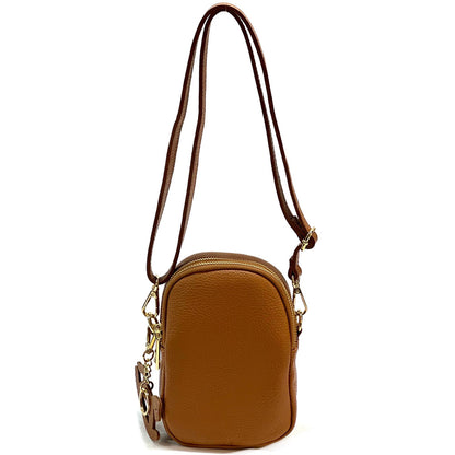 Argelia Mini Cow Leather Crossbody Bag - Made In Italy