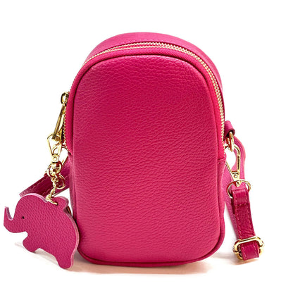 Argelia Mini Cow Leather Crossbody Bag - Made In Italy