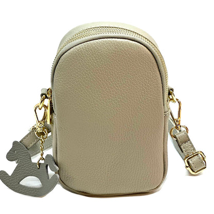 Argelia Mini Cow Leather Crossbody Bag - Made In Italy