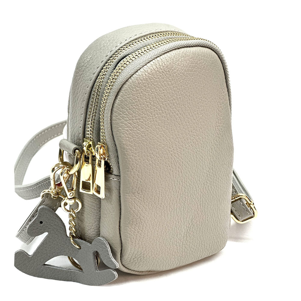 Argelia Mini Cow Leather Crossbody Bag - Made In Italy