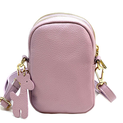 Argelia Mini Cow Leather Crossbody Bag - Made In Italy