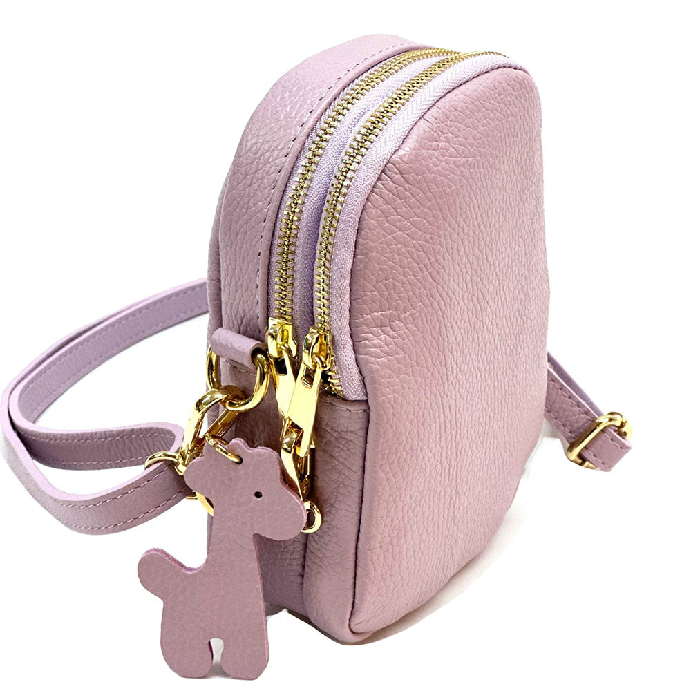 Argelia Mini Cow Leather Crossbody Bag - Made In Italy