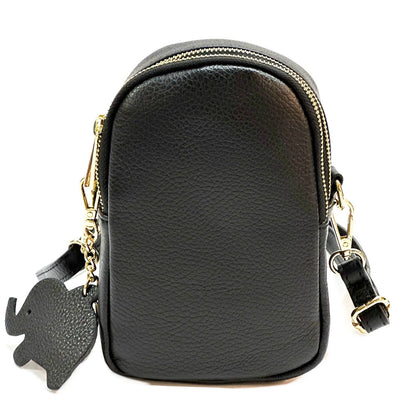 Argelia Mini Cow Leather Crossbody Bag - Made In Italy