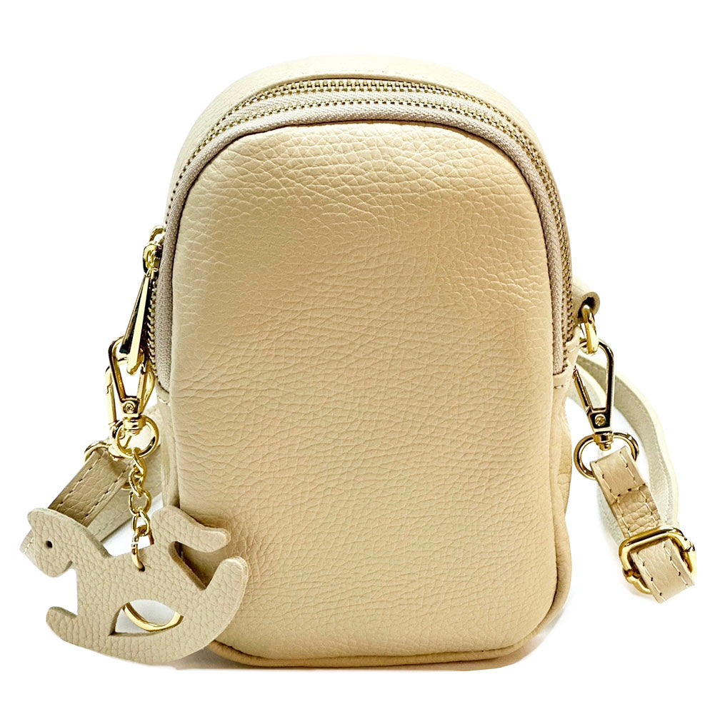 Argelia Mini Cow Leather Crossbody Bag - Made In Italy