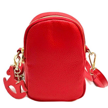 Argelia Mini Cow Leather Crossbody Bag - Made In Italy