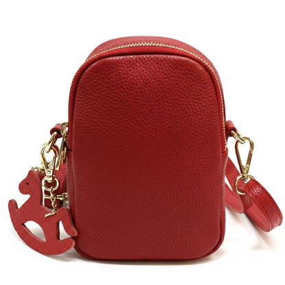 Argelia Mini Cow Leather Crossbody Bag - Made In Italy