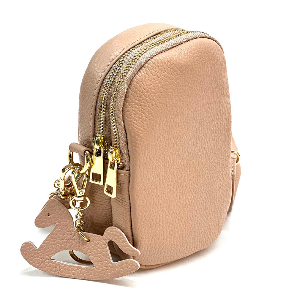 Argelia Mini Cow Leather Crossbody Bag - Made In Italy