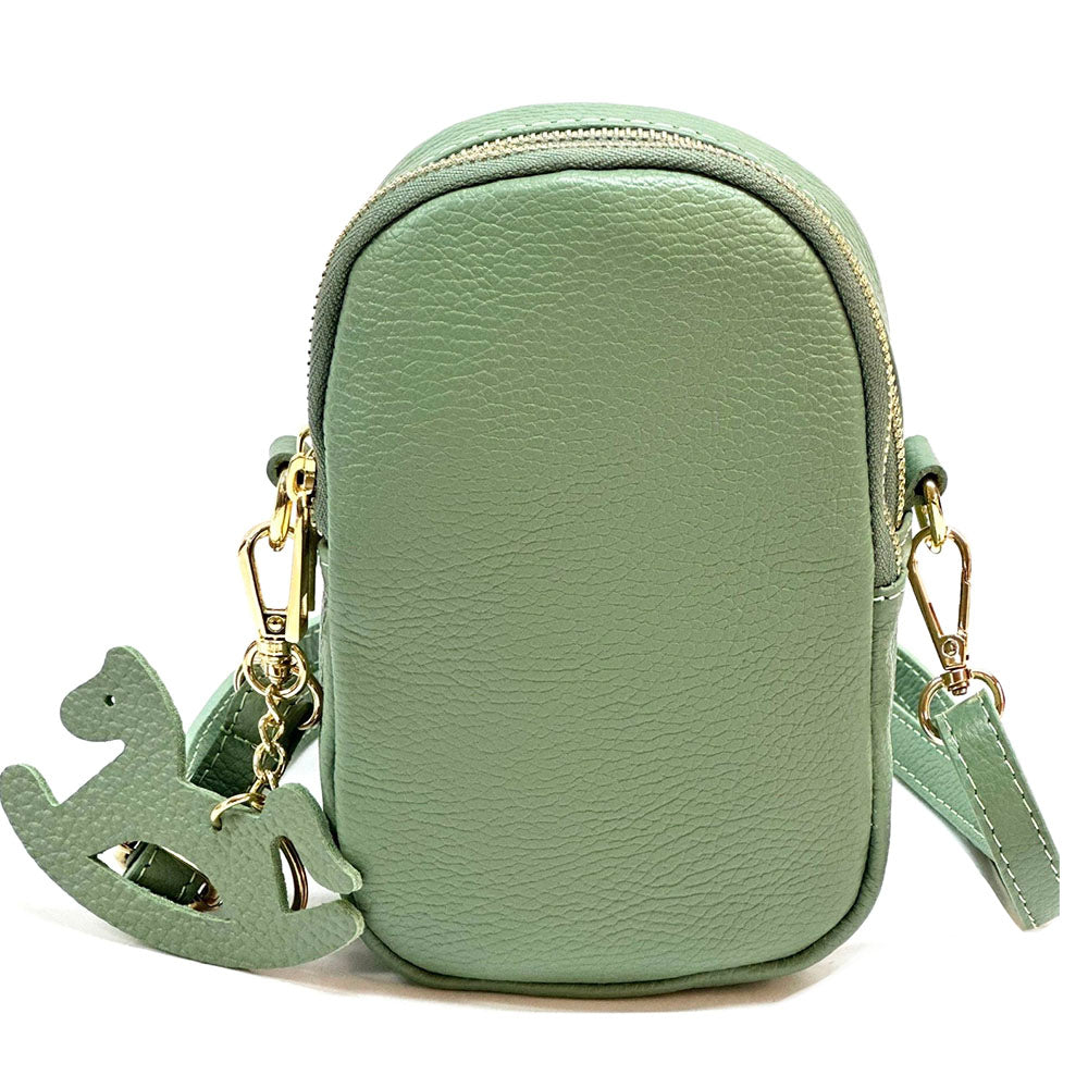 Argelia Mini Cow Leather Crossbody Bag - Made In Italy
