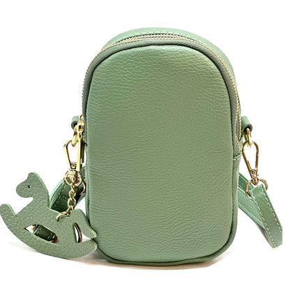 Argelia Mini Cow Leather Crossbody Bag - Made In Italy