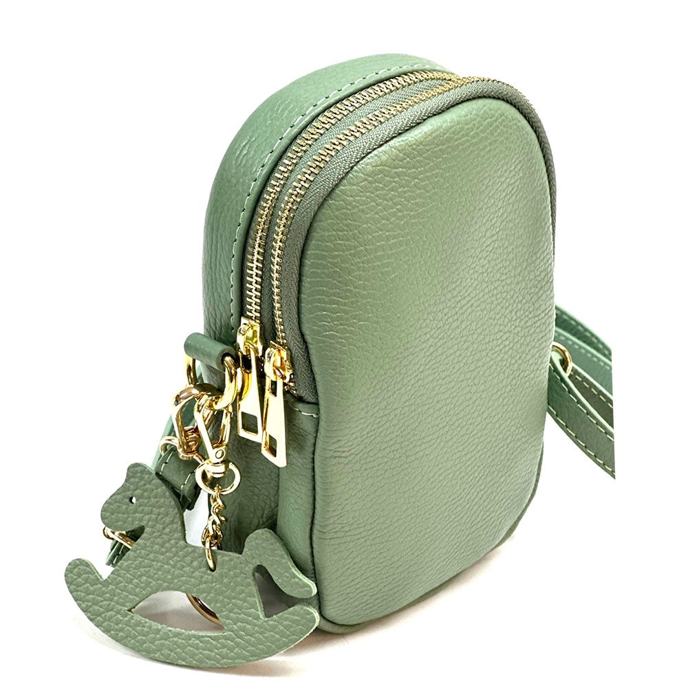 Argelia Mini Cow Leather Crossbody Bag - Made In Italy
