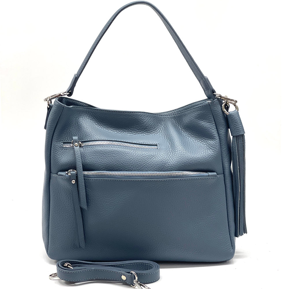 Evelyn leather shoulder bag - Made In Italy