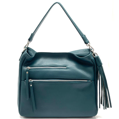 Evelyn leather shoulder bag - Made In Italy
