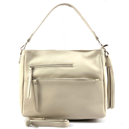 Evelyn leather shoulder bag - Made In Italy